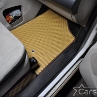 Автомобильные коврики EVA на Dodge Grand Caravan V (2007-2020) 2 ряд: кресла 1+1 убираются в пол