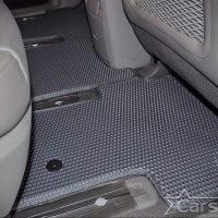 Коврики текстильные на Kia Carnival III (9мест) 2+2 без трансформеров (2014->)