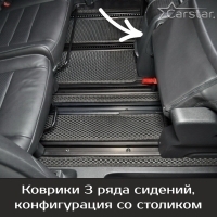Коврики текстильные на Peugeot Traveller 7 мест, не Long (2016-2024) 