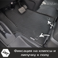 Коврики текстильные на Peugeot Traveller 8 мест, не Long (2016-2024) 