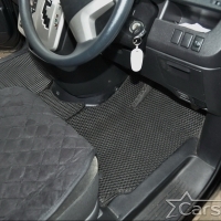 Двухслойные коврики EVA на Toyota Noah-Voxy II пр.руль (2007-2015) 2 ряд - без прохода