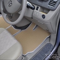 Двухслойные коврики EVA на Toyota Noah-Voxy II пр.руль (2007-2015) 2 ряд - с проходом