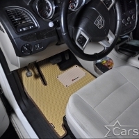 Автомобильные коврики EVA на Dodge Grand Caravan V (2007-2020) 2 ряд: кресла 1+1 не убираются в пол